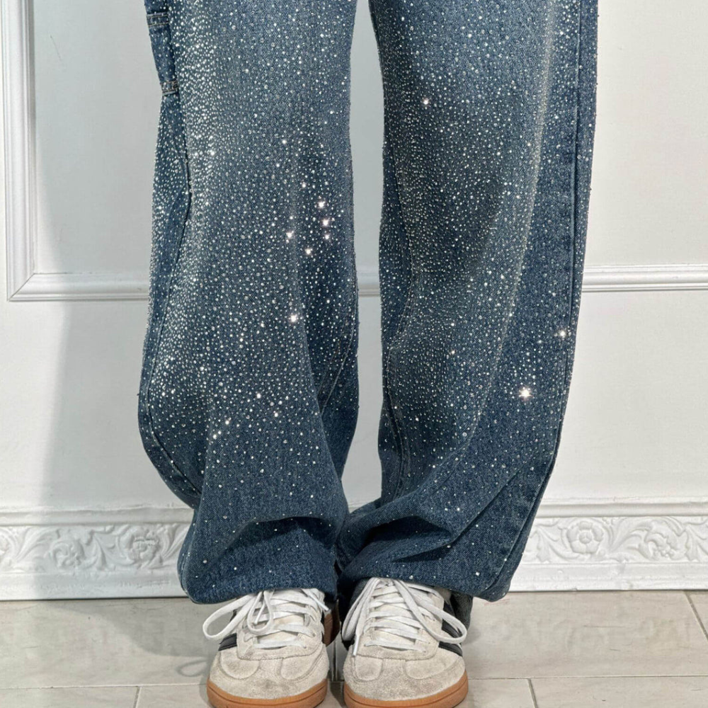 JEAN DENIM BALLOON BLEU FONCE