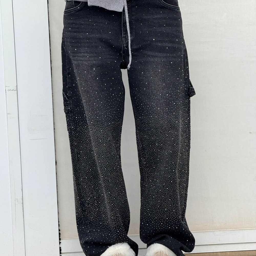 JEAN DENIM BALLOON NOIR
