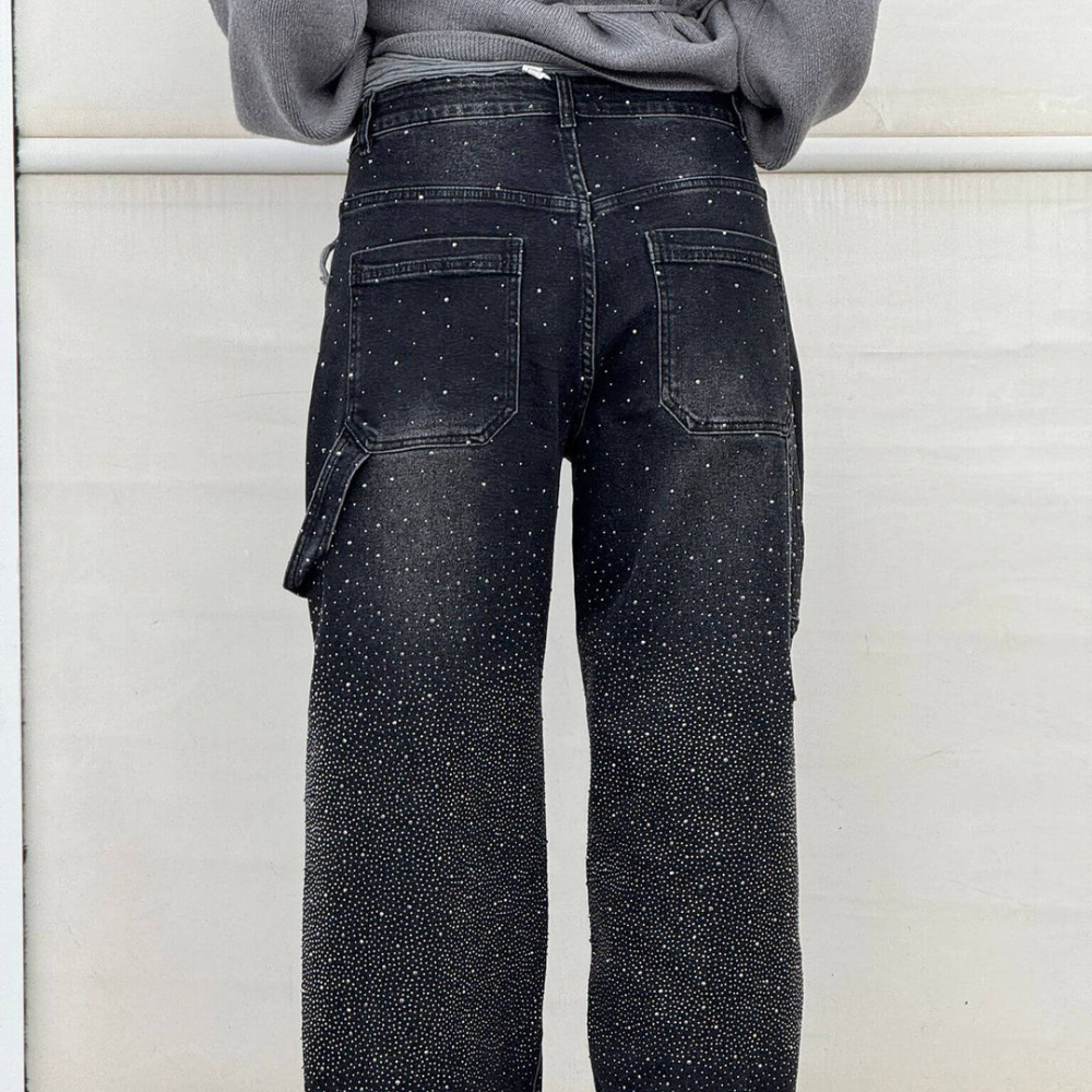 JEAN DENIM BALLOON NOIR