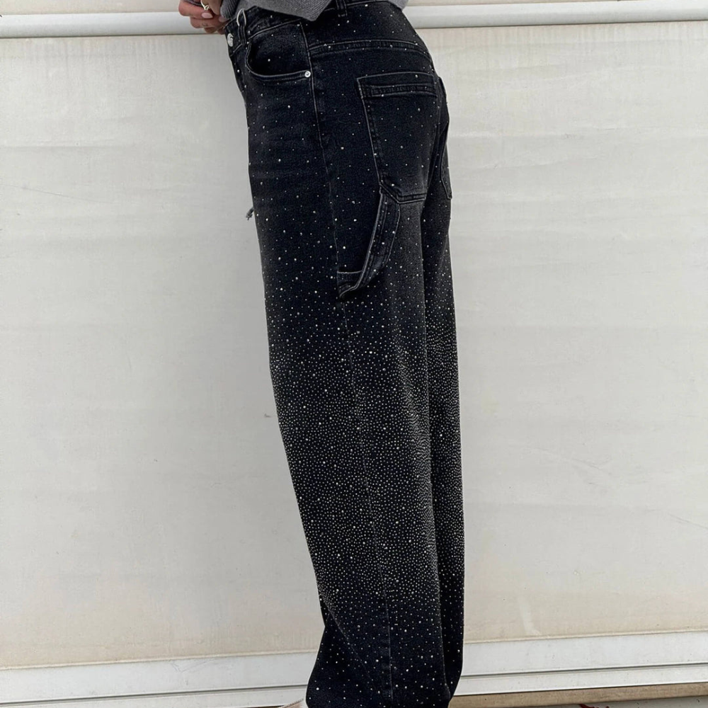 JEAN DENIM BALLOON NOIR