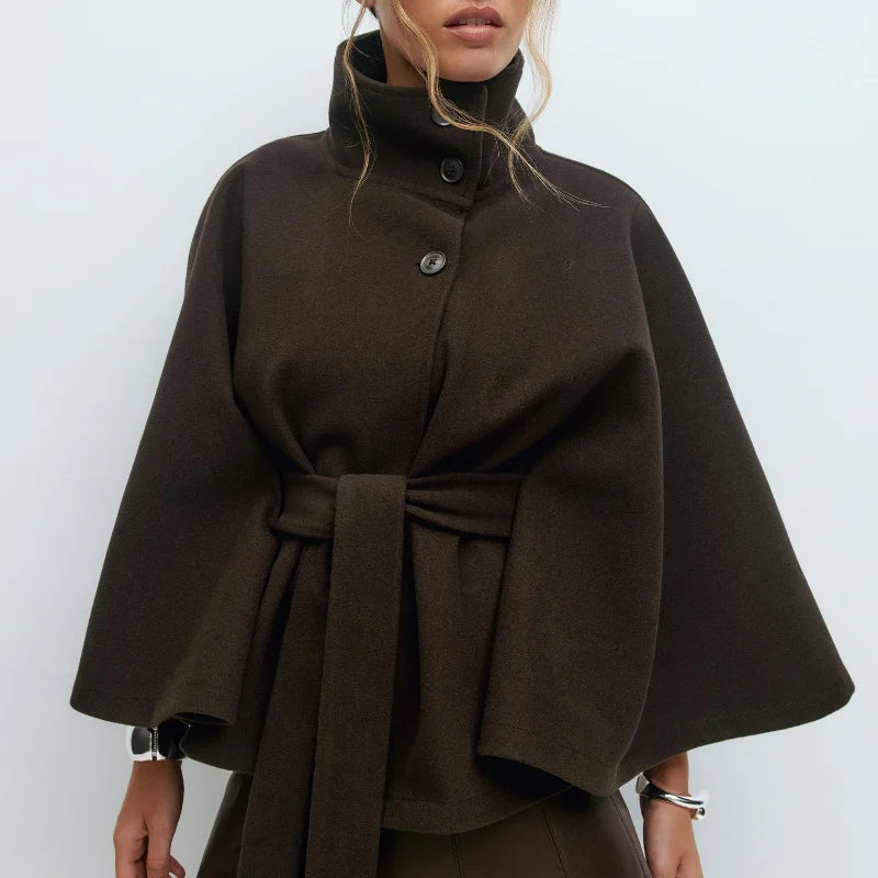 MANTEAU TRENCH OVERSIZE STRUCTURE MARRON