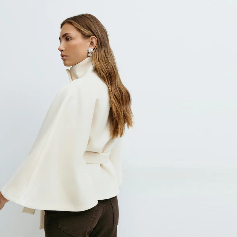 MANTEAU TRENCH OVERSIZE STRUCTURE BLANC CRÈME