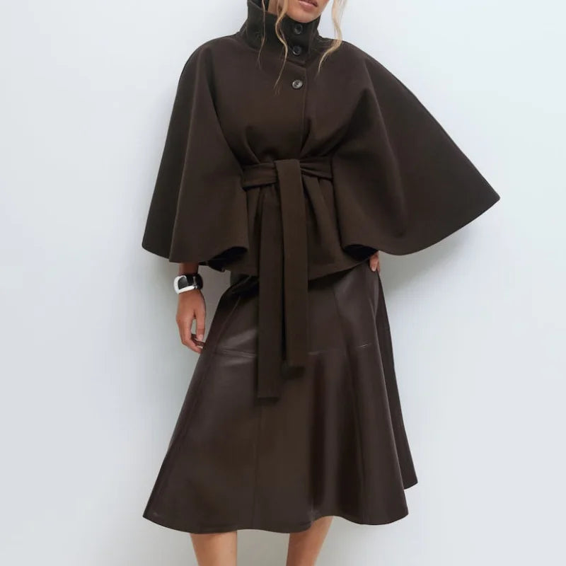 MANTEAU TRENCH OVERSIZE STRUCTURE MARRON